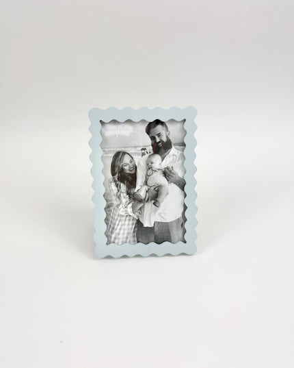 Wood Blue Rectangle Frame Picture Frames in at Wrapsody