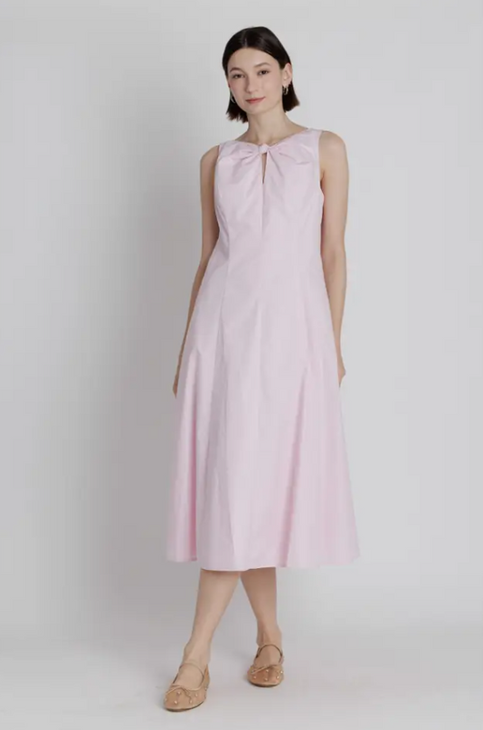 Keyhole Midi Dress in Pink Dresses in XS at Wrapsody