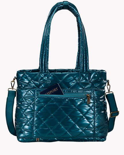 Oiver Thomas Wanderlust Tote Teal Metallic Totes in at Wrapsody