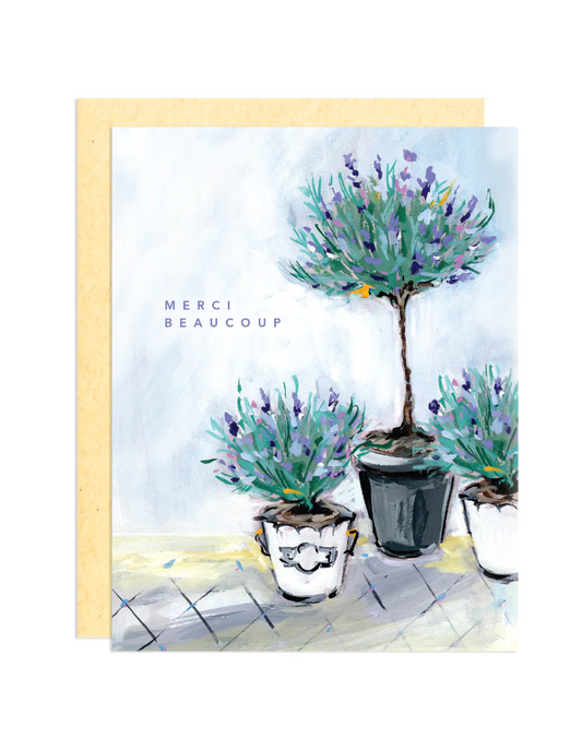 Card Merci French Lavender Set/8