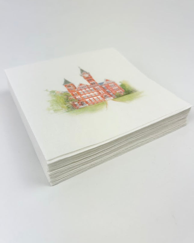 Samford Hall Watercolor Napkins Napkins in  at Wrapsody