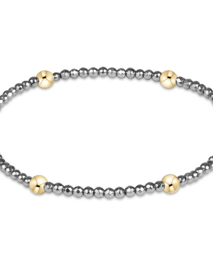 Enewton Presence 2mm Bracelet Faceted Silver Hematite