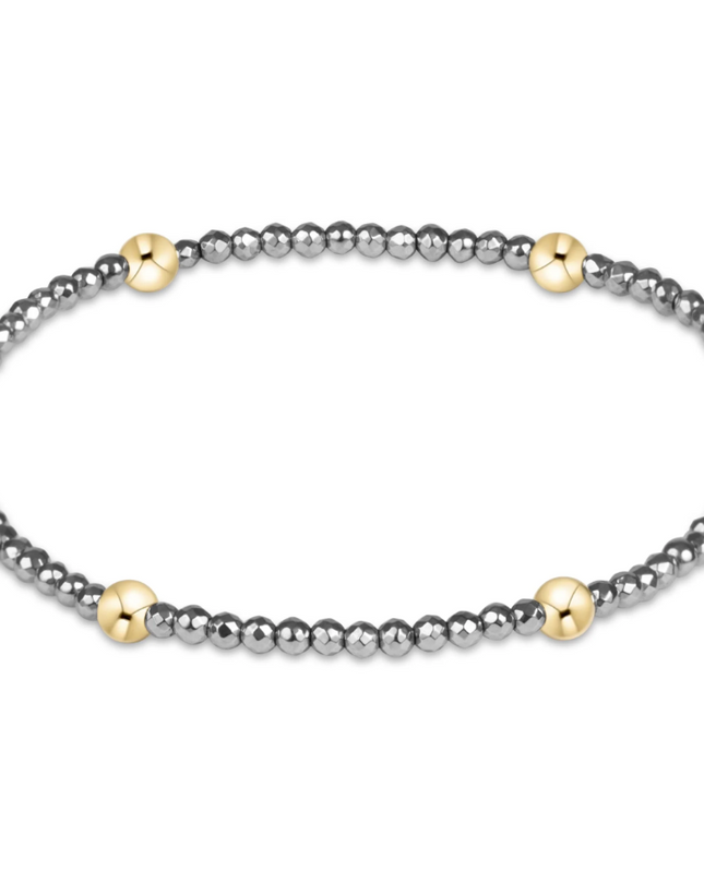 Enewton Presence 2mm Bracelet Faceted Silver Hematite Bracelets in at Wrapsody
