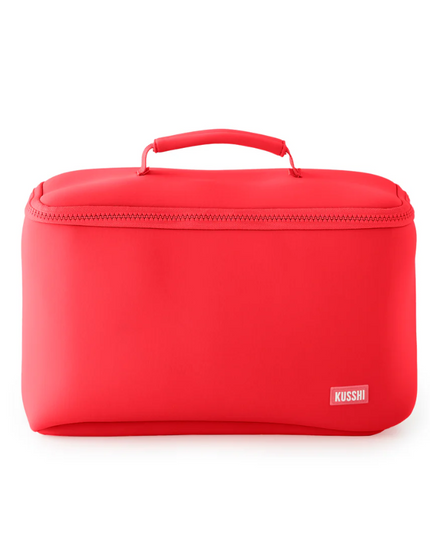 Neoprene Large Train Case Coral Red