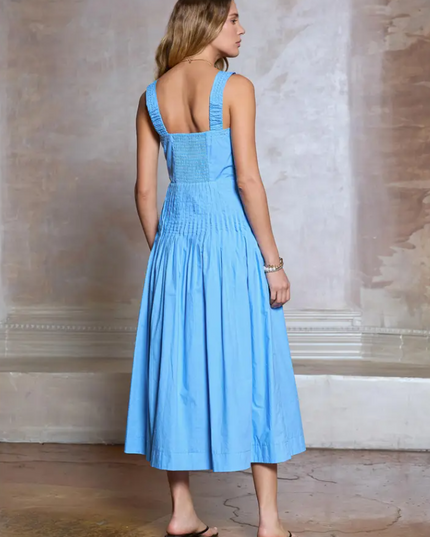 Embroidered Sweetheart Blue Dress Dresses in at Wrapsody