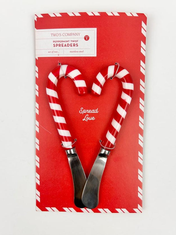 Peppermint Twist Spreaders Set of 2 Kitchen in  at Wrapsody