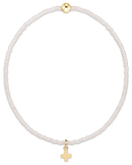 Enewton Signature Cross Small Gold Charm Bracelet Milkshake