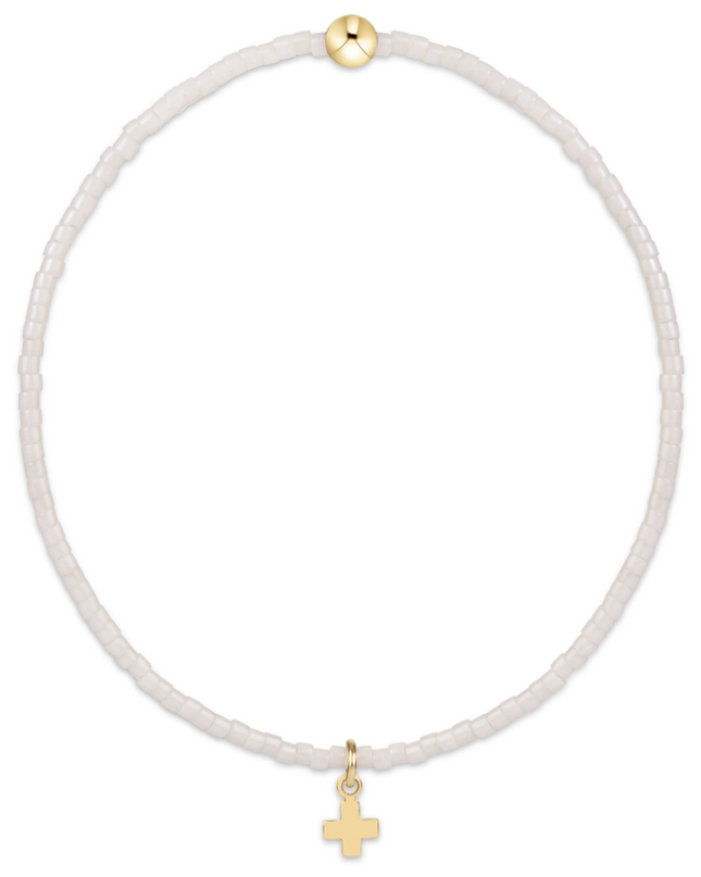 Enewton Signature Cross Small Gold Charm Bracelet Milkshake Bracelets in at Wrapsody