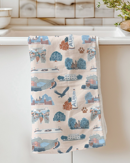 AU Icons Tea Towel Kitchen Towels in  at Wrapsody