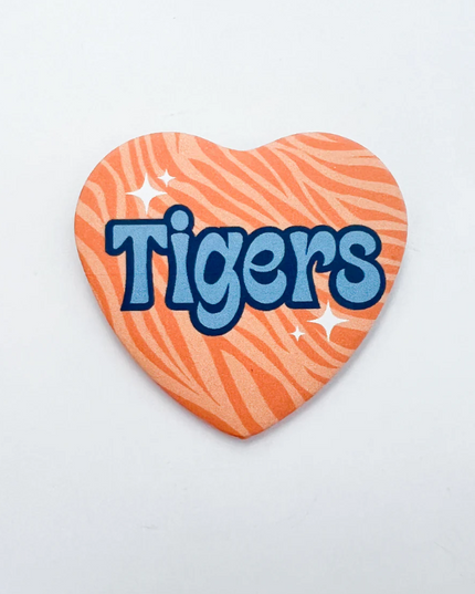 Tigers Heart Orange Button Fun & Games in  at Wrapsody