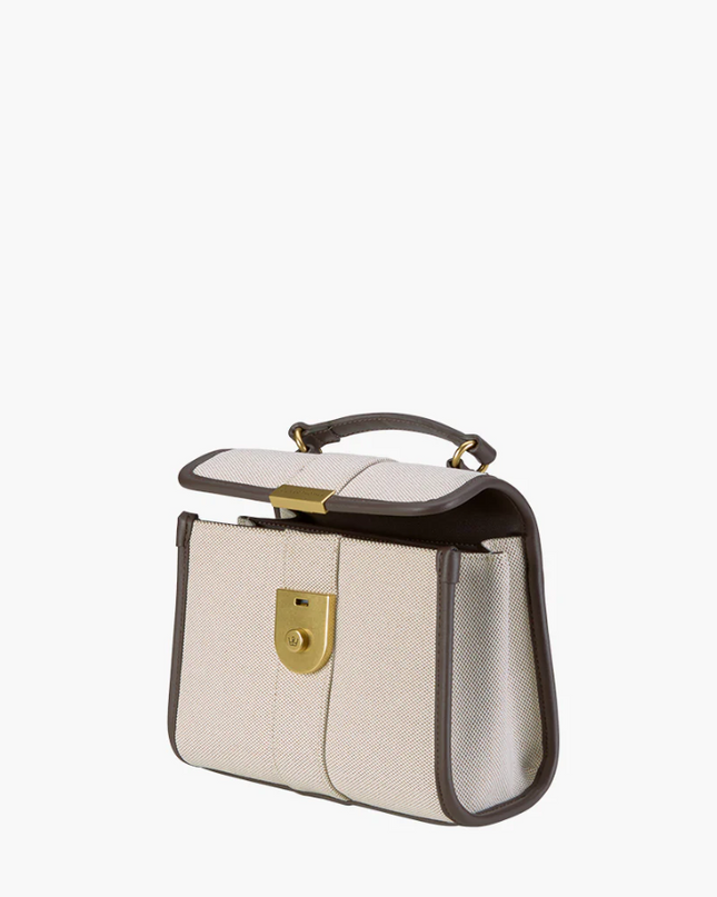 Oliver Thomas Mini Satchel Natural Canvas Handbags in at Wrapsody