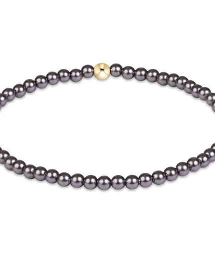 Enewton Classic 3mm Bracelet Dark Grey Pearl
