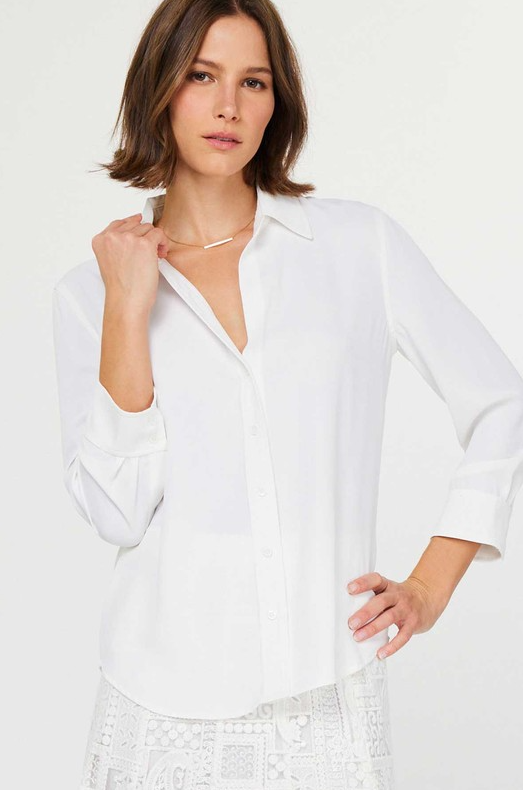 White Button Down Blouse