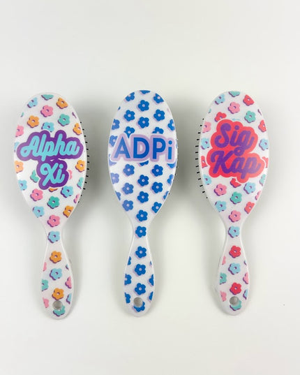 Sorority Daisy Hairbrush Greek in  at Wrapsody