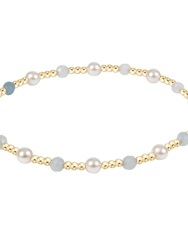 Enewton Pearl Sincerity 4mm Bracelet Aquamarine Bracelets in at Wrapsody