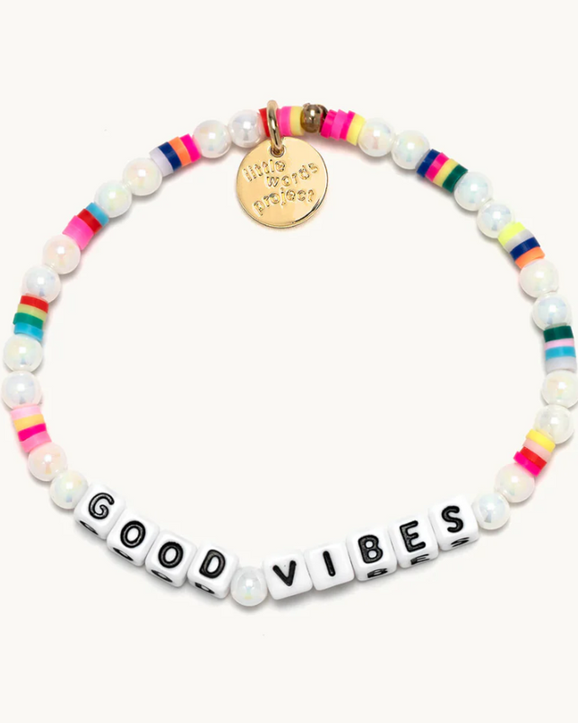 Little Word Project Good Vibes Bracelet M/L Bracelets in  at Wrapsody