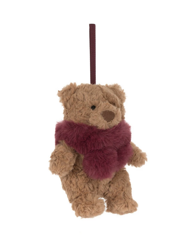 Jellycat Bartholomew Bear Winter Warmer Decoration Soft Toys in at Wrapsody