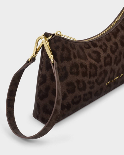 Miley Small Shoulder Bag in Chocolate Leopard