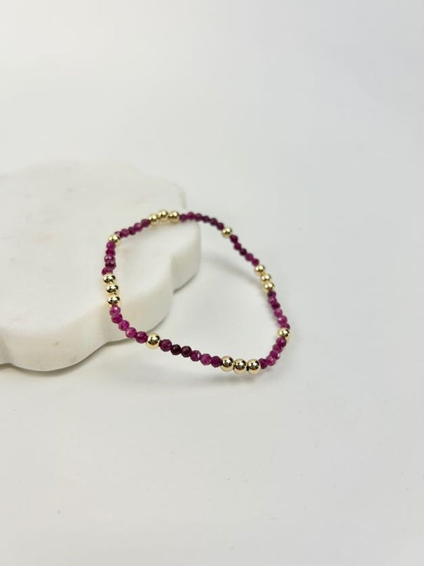 Enewton Worthy 3mm Bracelet - Ruby Bracelets in  at Wrapsody