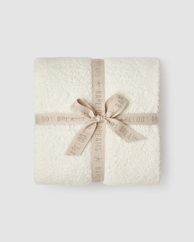 Barefoot Dreams Cova Center Stripe Blanket Stone Blankets & Throws in at Wrapsody