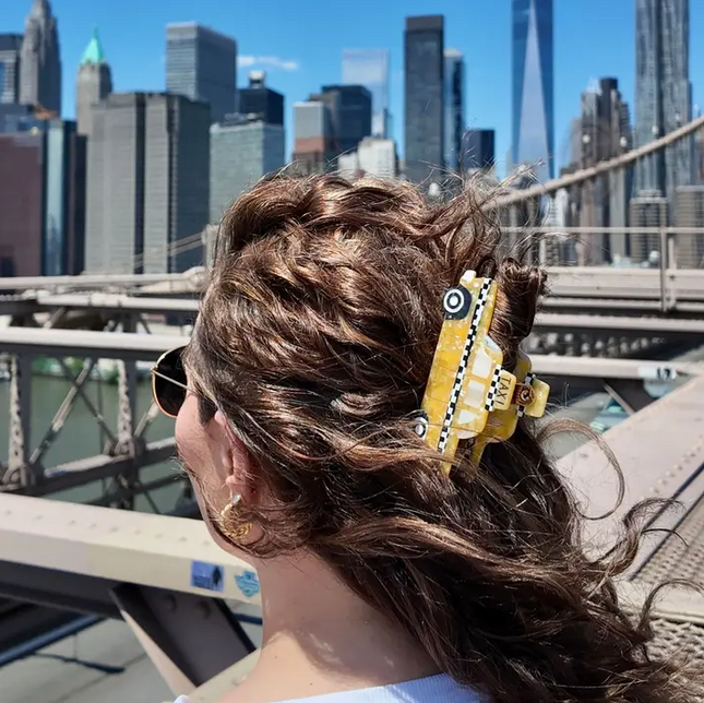 Solar Eclipse Yellow Taxi Cab Hair Clip Hair Accessories in at Wrapsody