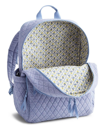 Vera Bradley Blue Chambray Large Bancroft Backpack