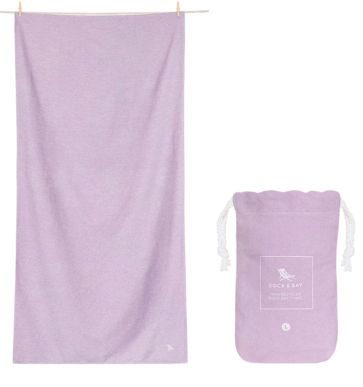 Dock & Bay Microfiber XL Towel Travel Accessories in Meadow Lilac at Wrapsody