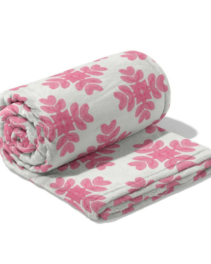 Brushstrokes Pink Fleece Blanket Blankets & Throws in at Wrapsody