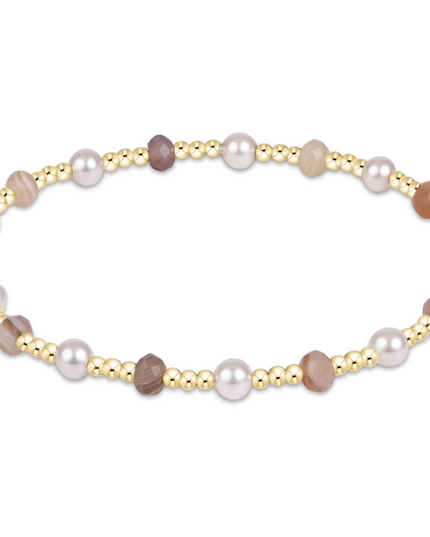 Enewton Sincerity Gemstone/Pearl 4mm Bracelet Botswana Agate