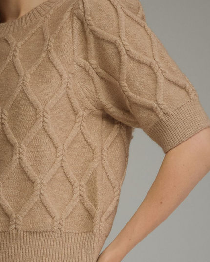 Cable Knit Oatmeal Sweater