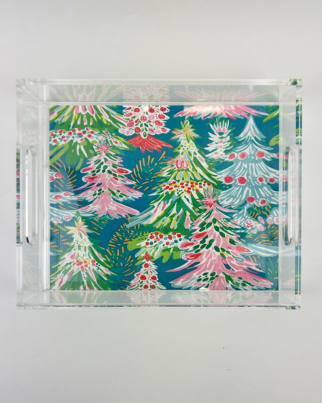 Colorful Trees Acrylic Tray Home Decor in  at Wrapsody