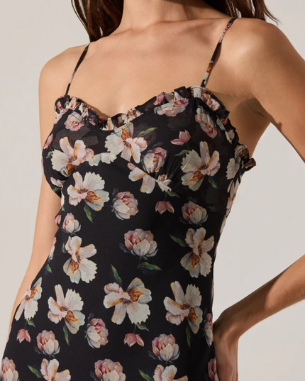 ASTR the Label Maeryn Sweetheart Black Maxi Dress