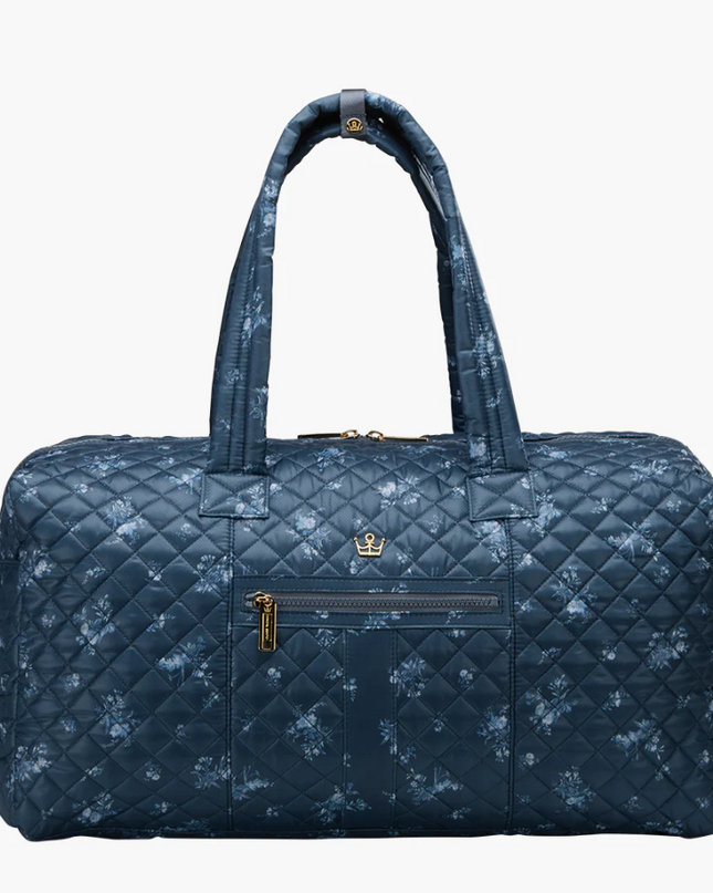 Oliver Thomas 24/7 Weekender Duffle Denim Navy Floral Luggage in at Wrapsody