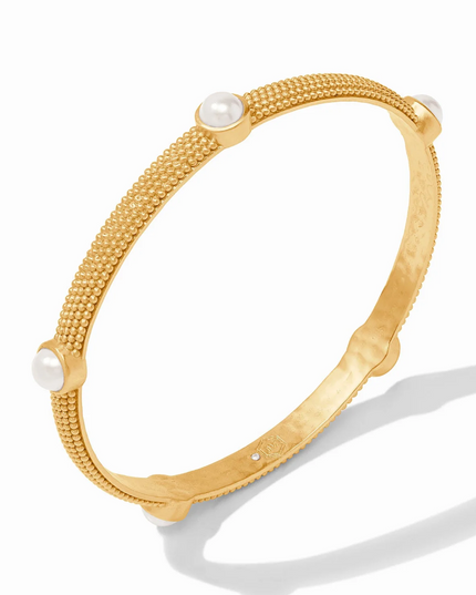 Julie Vos Cabochon Pearl Bangle - Medium Bracelets in  at Wrapsody