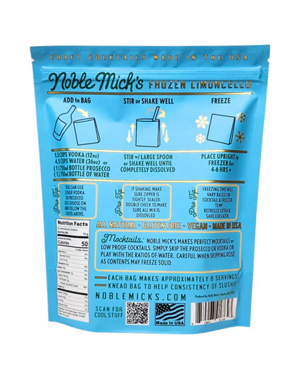 Noble Mick's Limoncello Frozen Cocktail Mix Food in at Wrapsody