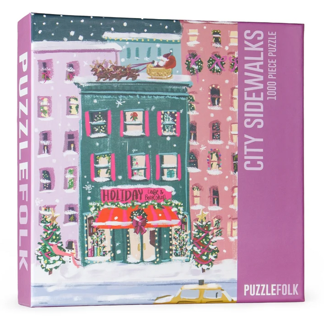City Sidewalks Holiday Puzzle 1000 Pieces Fun & Games in at Wrapsody