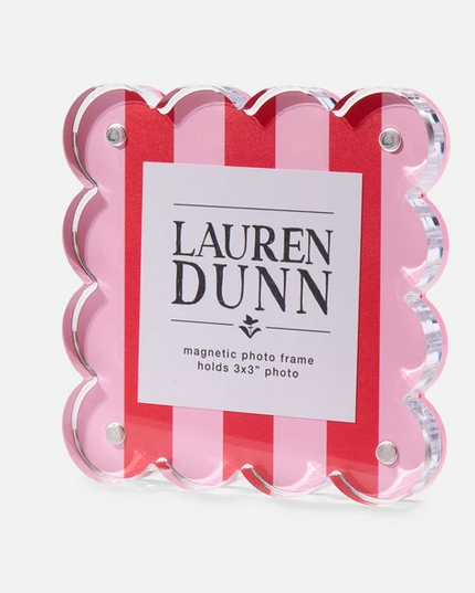 Acrylic Scalloped Frame Pink Punch Picture Frames in at Wrapsody