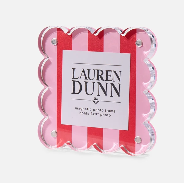 Acrylic Scalloped Frame Pink Punch Picture Frames in at Wrapsody