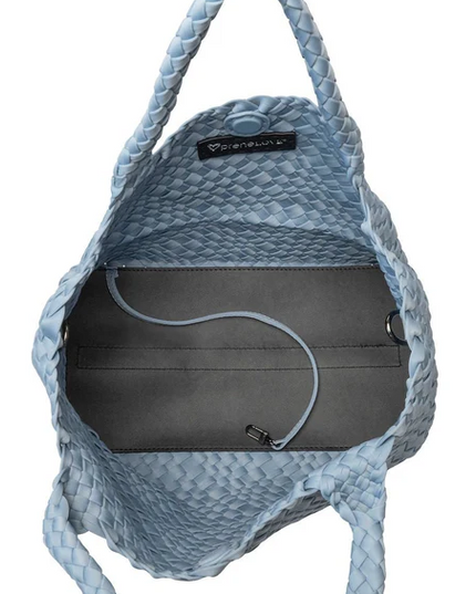 PreneLove London Large Woven Tote - Sky Blue Totes in  at Wrapsody