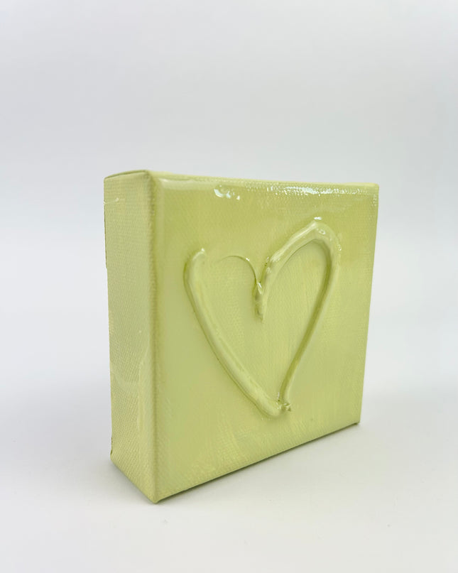 Light Green Mini Hearts Canvas Home Decor in  at Wrapsody