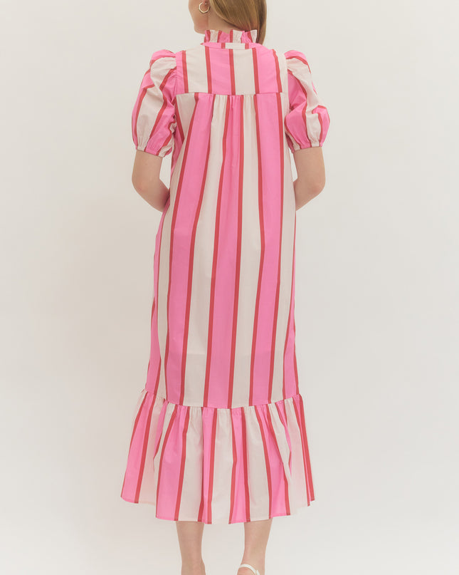 Brightest Moment Pink Midi Dress Dresses in at Wrapsody