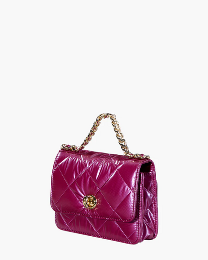 Oliver Thomas Maxed Out Wallet on a Chain - Raspberry Pink Metallic Handbags in  at Wrapsody