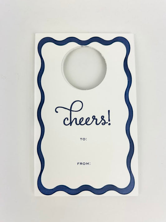 Wine Tag Ribbon Navy Paper in  at Wrapsody