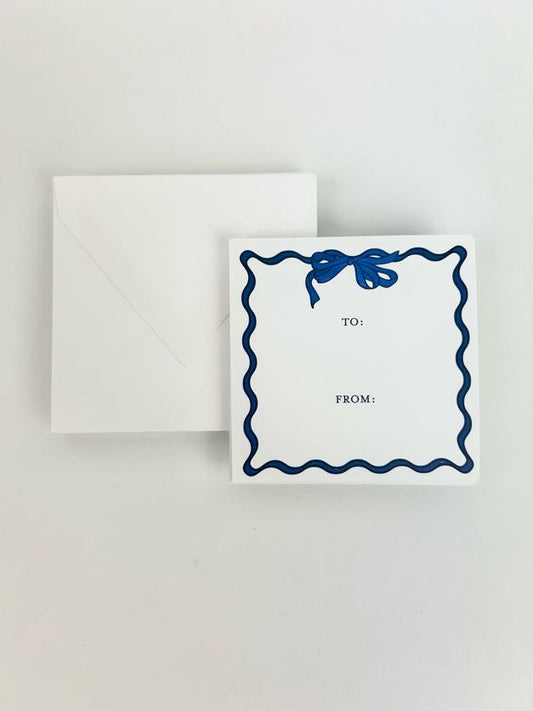 Gift Enclosure Ribbon Navy Paper in  at Wrapsody