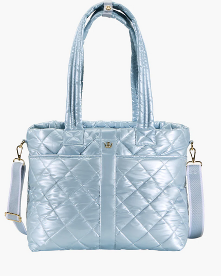 Oliver Thomas Wanderlust Tote Sky Blue Metallic Totes in at Wrapsody