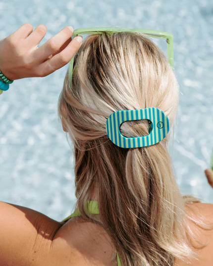 Teleties Cabana Cutie Round Flat Clip Small Hair Accessories in at Wrapsody