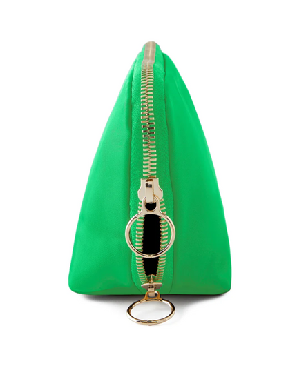 Everyday Makeup Bag Kelly Green/Navy Travel Accessories in at Wrapsody