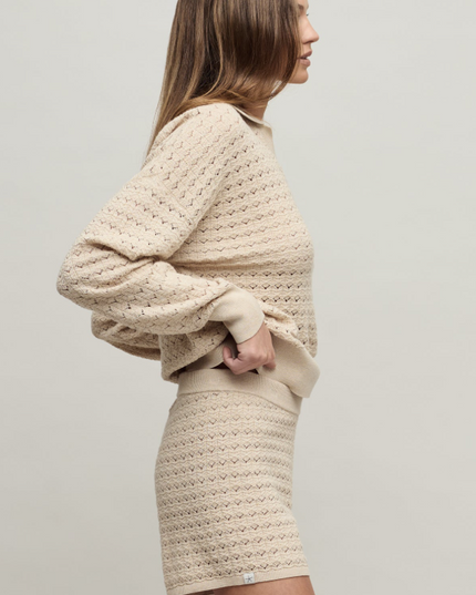 Barefoot Dreams Tulip Pointelle Stone Pullover