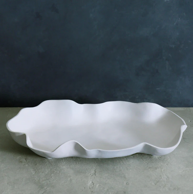 Vida Nube Large Platter in White Tabletop in  at Wrapsody