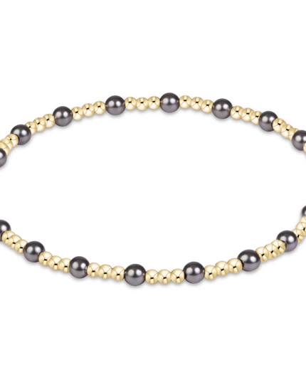 Enewton Sincerity 3mm Bracelet Dark Grey Pearl